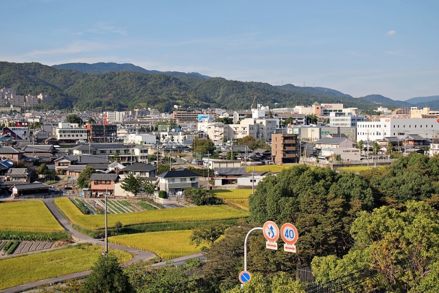 箕面市の街並み