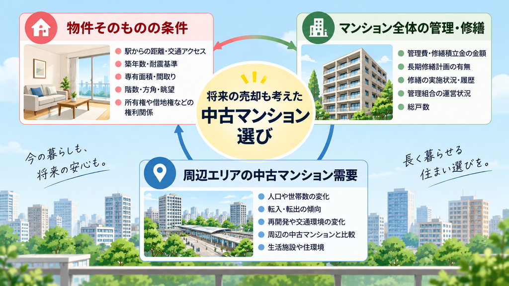 中古マンションの資産価値を考える3つの視点