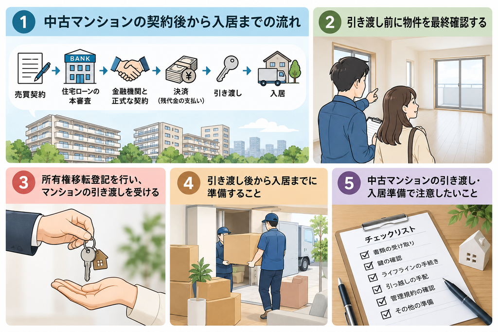 中古マンションの契約後から入居までの流れ