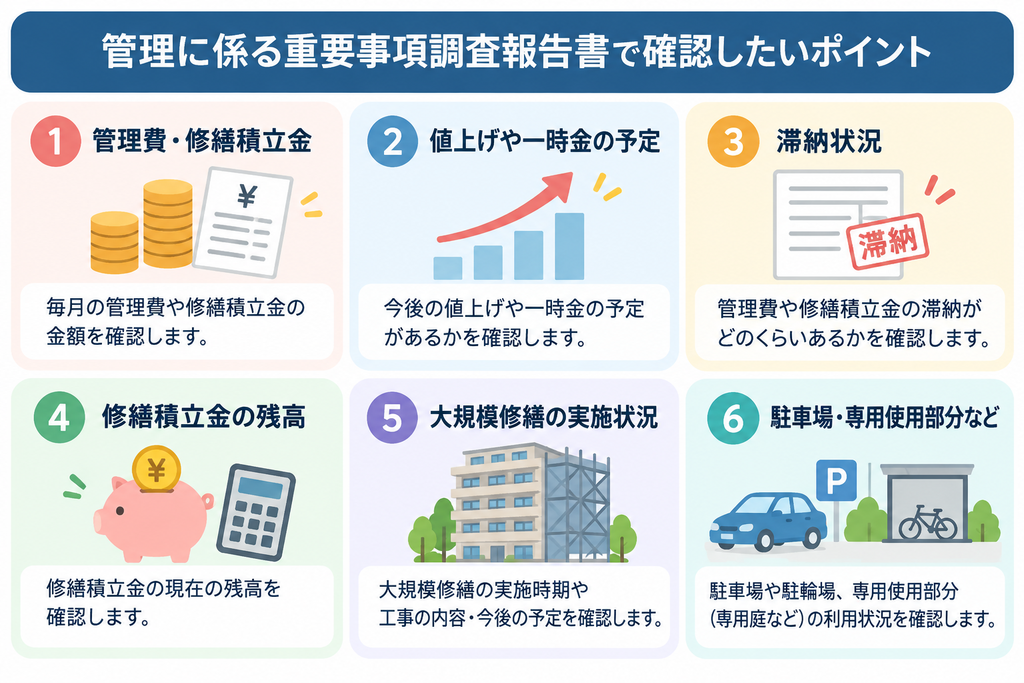 管理に係る重要事項調査報告書で確認したいポイント