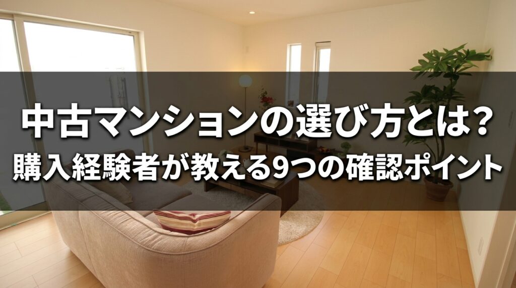 中古マンション選び方