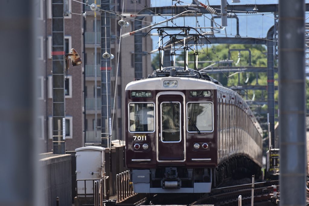 阪急宝塚線を走る電車